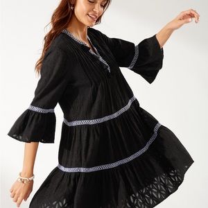 Tommy Bahama Cotton Clip Tier Dress